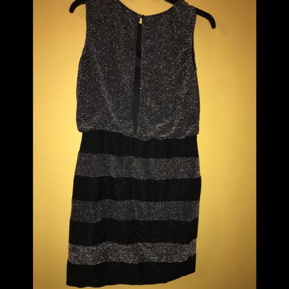 Black silver glitter party dress size 10